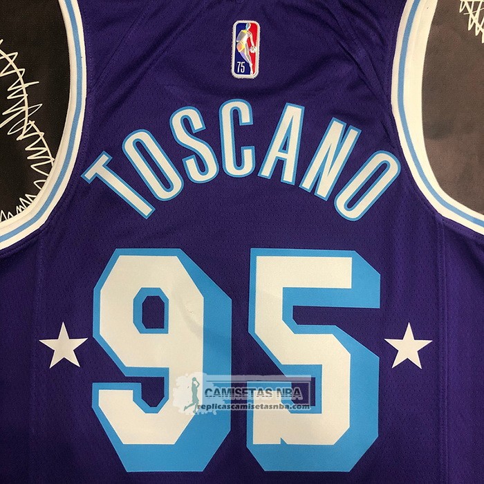 Camiseta Los Angeles Lakers Juan Toscano-Anderson NO 95 Ciudad 2021-22 Violeta